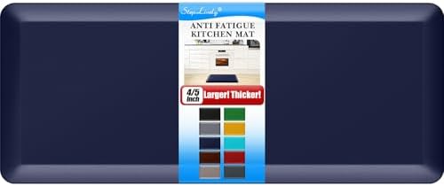 4/5 Inch Thick Kitchen Mat - Cushioned Anti Fatigue Mat for Kitchen Floor