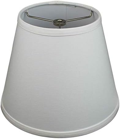 FenchelShades.com Lampshade 6" Top Diameter x 10" Bottom Diameter x 8" Slant Height 6x10x8" with Spider Attachment Diameter 0.4 Inch for Lamps with a Harp (Snow)