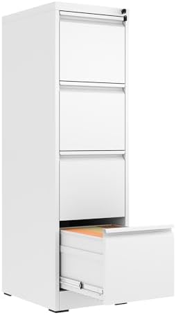 4 Drawer File Cabinet with Lock,Metal File Cabinet for Home Office