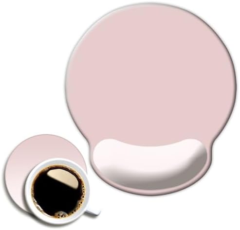 DOOKE ErgoComfort Wrist Rest Mouse Pad-Ergonomic Office Mousepad with Wrist Support-Non-Slip, Design Desk Accessories Mat for Home&Game Decor Chalk Pink