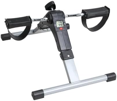 US Arm Leg Foot Pedal Exerciser Foldable Under Desk Stationary Exercise Bike (Gray)
