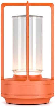 Rechargeable Cordless Small Metal Table Lamp, Stepless Dimming, 3-Color
