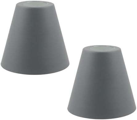 MY MIRONEY 2PCS Grey Barrel Metal Lampshade, 4.13" Height