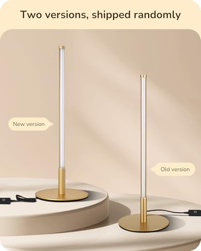 EDISHINE LED Table Lamp Set of 2, Modern Desk Lamps for Living Room, Gold