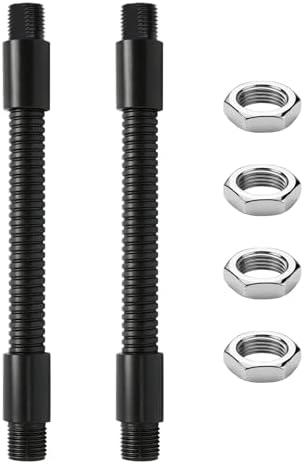 2PCS 7.8" Gooseneck Tubing Flexible 25/64" Male thread Alloy Steel Metal Arm Universal Bendable Extension Hose for DIY Lamps Microphone Stands Inspection Cameras
