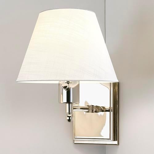 GO&SO Small Mini Linen Lamp Shades Set of 2,5"×9"×6.4" White Bell Shade