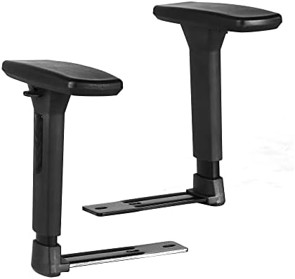 3D Adjustable T-Arms Armrest Pair Upright Bracket Replacement Parts Fits Most Office Gaming Chairs