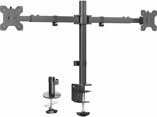 VIVO Black Dual Monitor Desk Mount for 27-38 in Ultrawides, STAND-TS38C