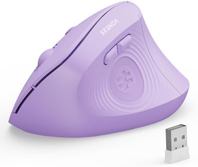 seenda Ergonomic Wireless Mouse, 52° Vertical Bluetooth Mouse, Purple