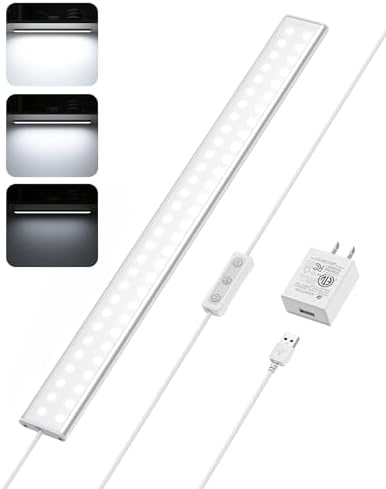 ASOKO Under Cabinet LED Light Strip 16" Dimmable Kitchen Lamp