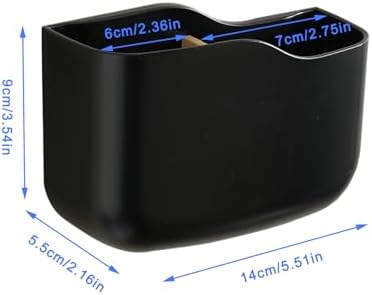 SUNFICON Wall Mount Remote Holder TV FAN Remote Control Holder Bedside Caddy Wall Organizer Phone Holder for Office Adhesive Media Player Controller Holder Box Tray Home Desk Nightstand 4 PACK BLACK