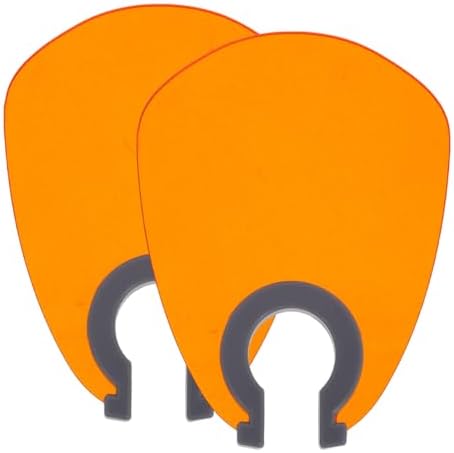 Didiseaon 2Pcs Nail Light Blocking Plate Orange Plastic Eye Protection Shield for Uv Led Gel Curing Lamps Salon and Home Use