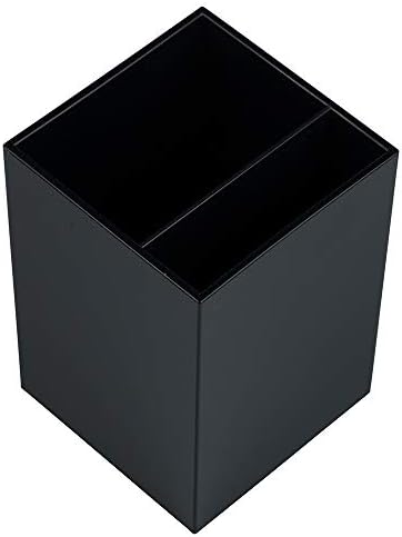 JAM PAPER Plastic Pen Holder - Black - Desktop Pencil Cup Sold Individually