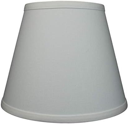 FenchelShades.com Lampshade 6" Top Diameter x 10" Bottom Diameter x 8" Slant Height 6x10x8" with Spider Attachment Diameter 0.4 Inch for Lamps with a Harp (Snow)