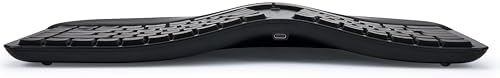 KINESIS mWave Quiet Ergonomic Keyboard for PC (Black) | Quiet Mechanical Switches | Bluetooth & USB | Programmable | Backlit | Windows Modifiers & Hotkeys
