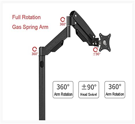 13"-27" LCD Monitor Floor Stand Sofa Side Fixed TV Mount Computer Monitor Holder Gas Spring Arm LD216A Loading 10kgs(LD216B Floor Mount)