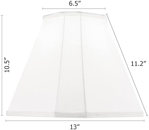 GO&SO Off-White Lamp Shades 1Pc,6.5" x 13" x 10.5",Bell Lampshade