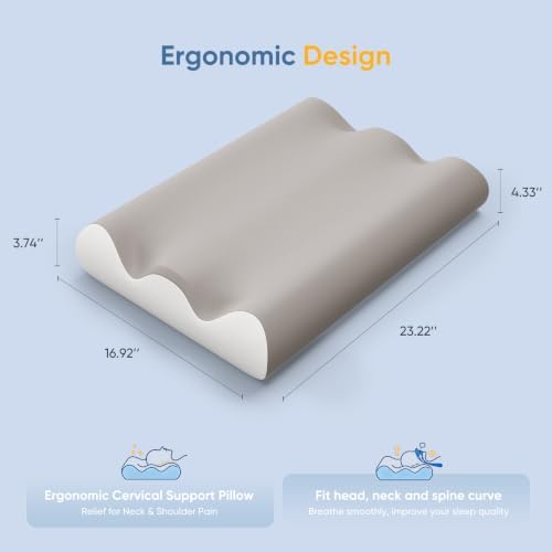 NEWBULIG Contour Memory Foam Cervical Pillow with Neck Support