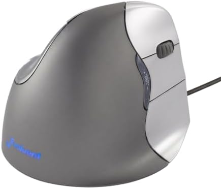 Evoluent – World's Original Vertical Mouse, Wired Ergonomic Mouse for Right Hand, Medium to Large, Helps with Carpal Tunnel and Wrist Strain, Customizable 6 Buttons, 4 Speed Settings, Comfortable Grip