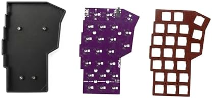YMDK Corne V4.1 46 Keys Split Keyboard Ergonomic Hotswappable 40% Layout 3D PLA RGB QMK Vial All Key Programmable Mini Independent Gaming Keyboard Kit (Wired Red Black Split 46)