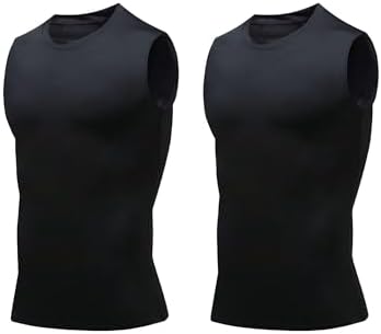 Compression Shirt Men Slimming Body Shaper Vest Crewneck Workout Tank Top