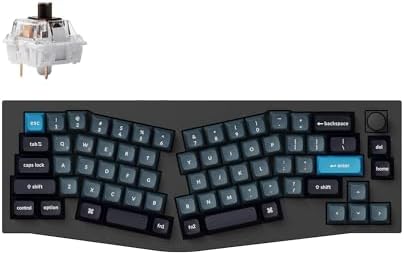 Keychron Q8 Pro QMK/VIA Programmable Wireless Custom Mechanical Keyboard, 65% Alice Layout Bluetooth/Wired, Hot Swappable, Ergonomic, Aluminum, RGB Backlit for Mac Windows Linux-Black