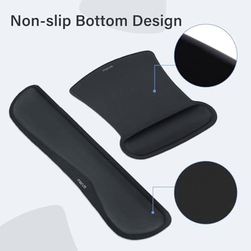 MOSISO Keyboard Mouse Pad Set, Large Gaming Mousepad&Keyboard Wrist Rest