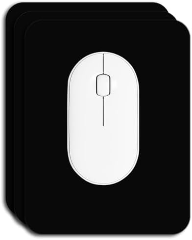 Small Mouse Pad 6 x 8 Inch, Horizontal and Vertical Flexible use. Great for Traveling, Wireless laptops, Keyboard Trays, Offices, etc. (3 Black