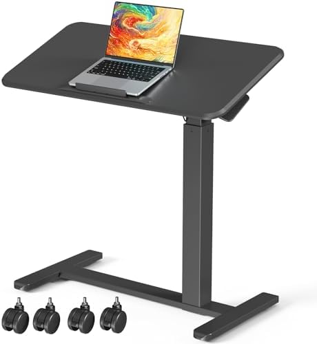 Mobile Standing Desk, Left/Right Rolling Bedside Table