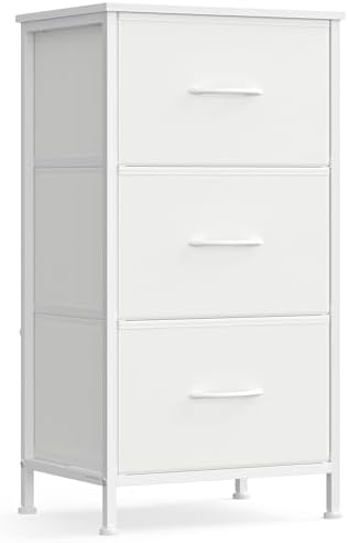 SONGMICS Dresser for Bedroom, Small Dresser with 3 Fabric Drawers