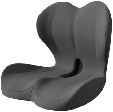 Ergonomic Memory Foam Seat Cushion for Tailbone Pain Relief, Suitable for Office Home Chair, Car and Wheelchair (Dark Black)
