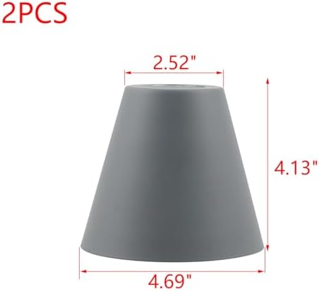MY MIRONEY 2PCS Grey Barrel Metal Lampshade, 4.13" Height