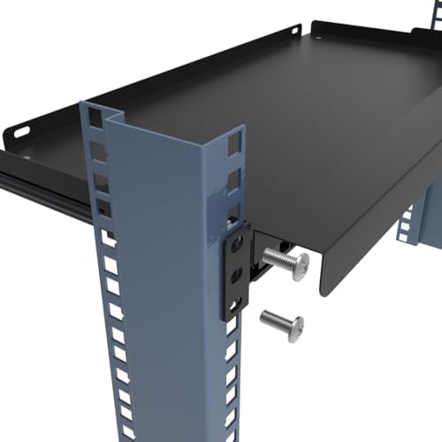 1U Keyboard Tray 8" Deep, Universal 19" Rack Mount Sliding