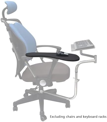 XL Size Chair Arm Rest Mouse Pad Chair Arm Clamping Wrist Support 480 * 230mm Elbow Rest with Non-Slip Mouse Mat OK020