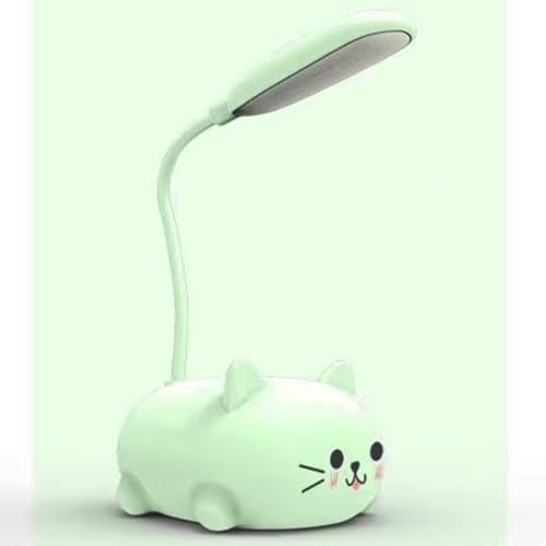 Neioaas LED Desk Lamp for Kids,Cute Cat Lamp USB Rechargeable Reading Light