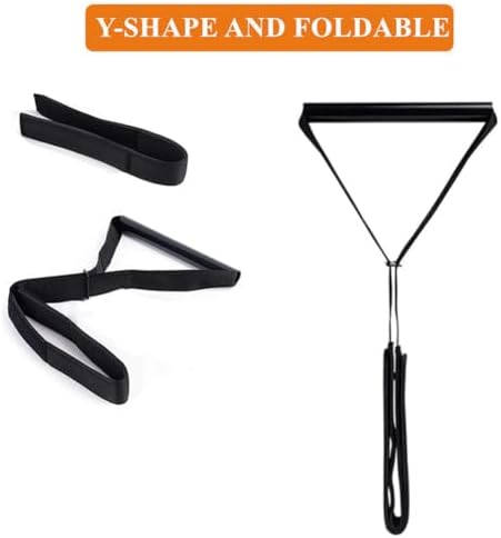 WEEOATAR Y Shape Neck Traction for Neck Pain, Neck Stretcher Strap for Pinched Nerves, Portable Neck Stretcher Easy to Use, Neck Decompression Device for Indoors or Outdoors (Black 3)