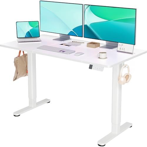 YDN 63 x 24 Inch White Electric Standing Desk