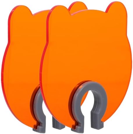 2pcs Bear Shaped Nail Lamp Shield for UV Nail Lamps with Enhanced Light Filtering and Eye Protection Orange Plastic Cover for Home Use and Salon Settings Blue Light Blocking