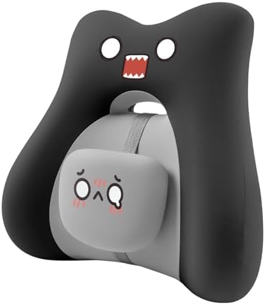 BEBAS Ergonomic Memoery Foam Lumbar Support Pillow for Car & Office, Black