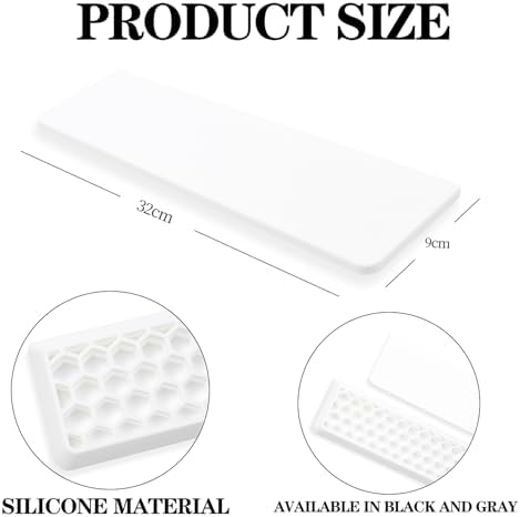 Sumgsn White Keyboard Wrist Rest, Gel Wrist Pad for Keyboard 60%/68%/70%