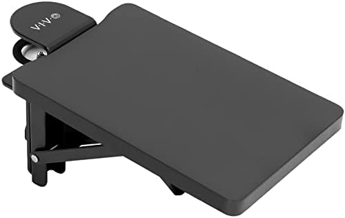 VIVO Clamp-on 6 x 9 inch (11 Including Clamps) Desk Extender, Wrist Support, Armrest Tray, Table Mount for Sit Stand Desks, Black, DESK-EXT09
