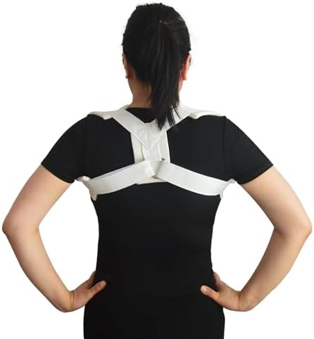 Posture Corrector Adjustable Compression Shoulder Support Strap for Upper Back, Kyphosis, Scoliosis, Hunchback – Clavicle & Fracture, Posture Straightening Belt for Men & Women (Small)