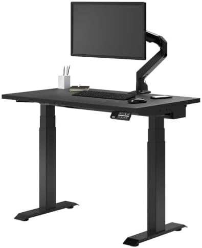 Desky Dual Mini Sit Stand Desk Black 32" Matte Black