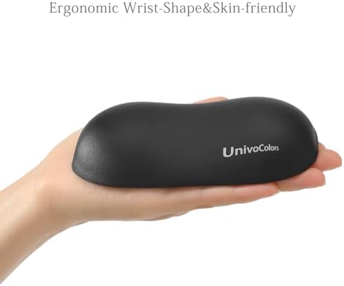 UnivoColors Design-Wave Wrist Rest, Artificial Sheepskin+Memory Foam+Ergonomic+Anti-Slip Gel, Resilience Support During Work and Gaming,Mouse Accessory,Navy