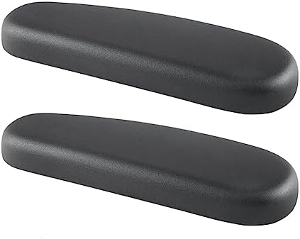 Office Chair Armrest Replacement Pads Caps Mesh Computer Chair Parts Accessory Mounting Holes 4inch Sturdy 1 Pair PU Leather (Style C)