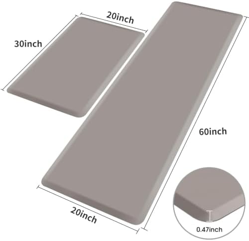 HappyTrends 2 PCS Kitchen Mat Cushioned Anti-Fatigue Floor Mat,