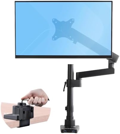 StarTech Desk Mount Monitor Arm up to 34in, 17.6lb/8kg (ARMPIVOT2USB3)