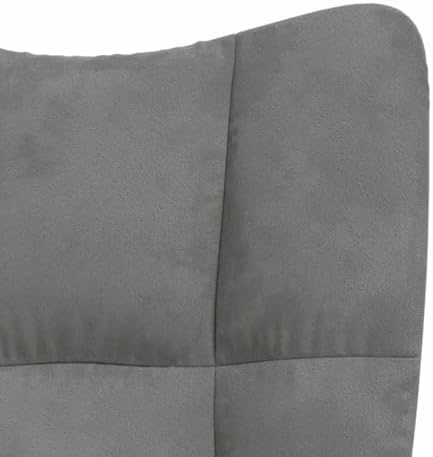 Dark Gray Velvet Relaxing Chair with Adjustable Height and Swivel