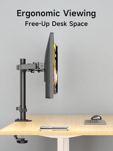 Bracwiser Dual Fully Adjustable Monitor Arm Stand Mount Fits Two Screen 13-32 inch 22lbs for Monitor Computer Screen 13 15 17 19 20 22 23 24 26 27 32inch VESA 75 100 (MD7442)