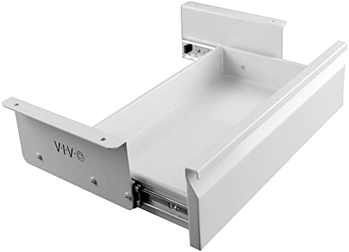 VIVO White 16 x 9 inch Under Desk Slide Out Drawer, DESK-AC03A-W